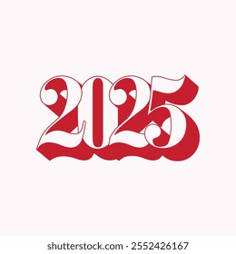 2025 typography vector and illustration