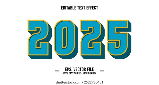 2025 typography word art illustration