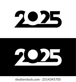 2025 vector logo, modern design illustration ,new year logo concept. 