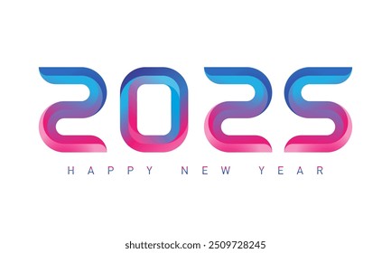 2025 Vibrant Vision: Futuristic Gradient Typography Welcomes the New Year. Modern, Sleek Design Perfect for Tech Events, Social Media, and Corporate Branding. Celebrate the Future in Style!