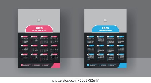 2025 Wall Calendar design template