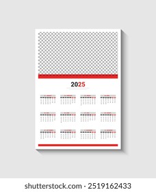 2025 Wall Calendar Design Template