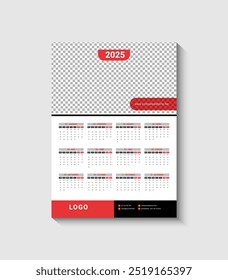 2025 Wall Calendar Design Template