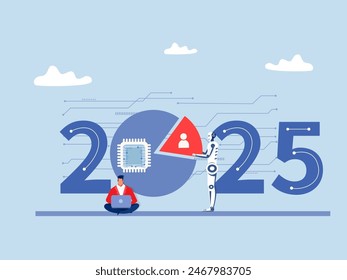 2025 Will Be The Year Of Artificial Intelligence  , Innovation Technologies vector