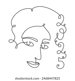 2025 and woman one line art, hand drawn  lady figure continuous contour.Holiday concept,festive female celebrating.New year handwriting text, linear style, minimalist design.Editable stroke.Isolated.
