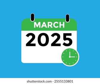 2025 year, calendar icon. Flat calendar icon design showing the year 2025
