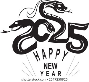 2025 Year of the Snake, Happy New Year 02