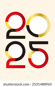 
2025 Year of the Snake Japanese New Year's Card - Vertical Position - Photo Frame