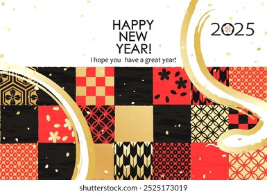 2025 Year of the Snake New Year's cards - Various traditional Japanese designs
