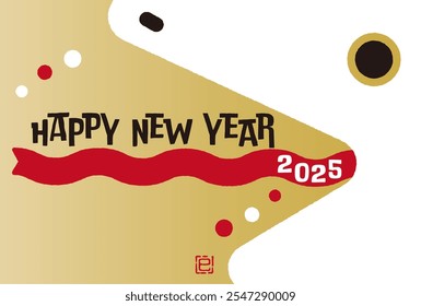 2025 Year of the Snake New Year's Cards - Pop and stylish design

The Japanese characters mean "snake".