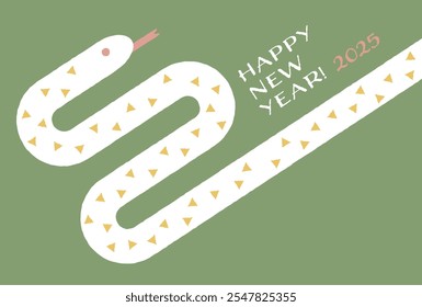 2025 Year of the Snake New Year's card template