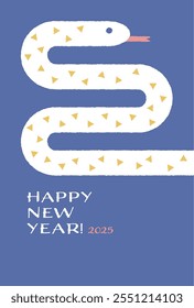 2025 Year of the Snake New Year's card template