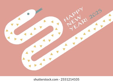 2025 Year of the Snake New Year's card template