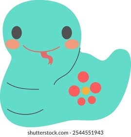 2025 year of snake vector cartoon mascot. Cute design element for Chinese New Year event