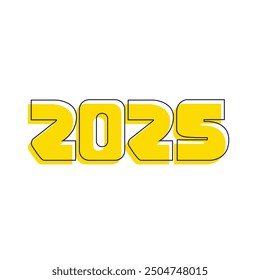 2025 años concepto de diseño de logotipo. Nuevos años 2025.