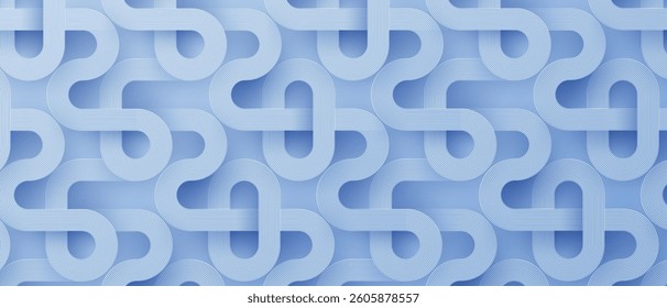 2026 abstract white glowing geometric lines or circuit wires on a light blue technology background. Modern graphic design element circles style pattern for banner or tech bg. Vector illustration.
