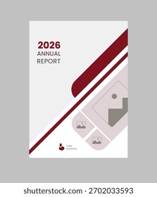 Informe Anual 2026 Vector color rojo