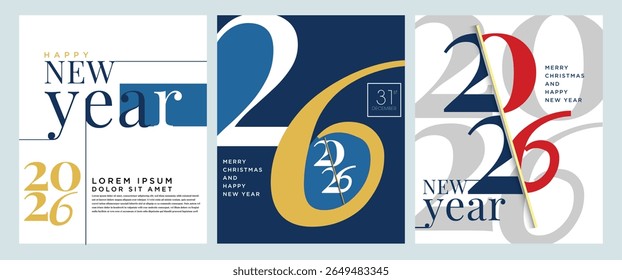 2026 annual template design. Number design for 2026 business diary with full of hope. Brochure, banner, vector design template. 2026 vector premium design.