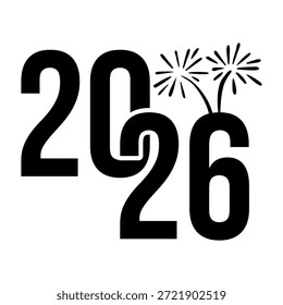 2026 arte negro Vector de diseño