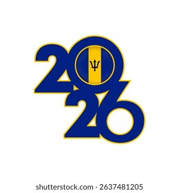 2026 banner with Barbados flag inside.
