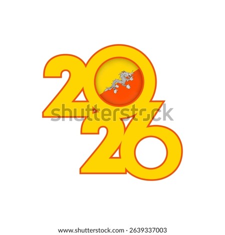 2026 banner with Bhutan flag inside.