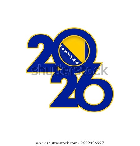 2026 banner with Bosnia and Herzegovina flag inside.
