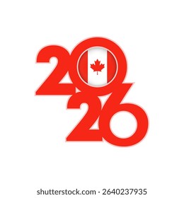 2026 banner with Canada flag inside.