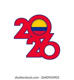 2026 banner with Colombia flag inside.