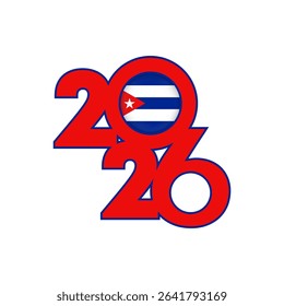 2026 banner with Cuba flag inside.