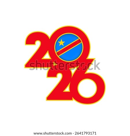 2026 banner with Democratic Republic of the Congo flag inside.
