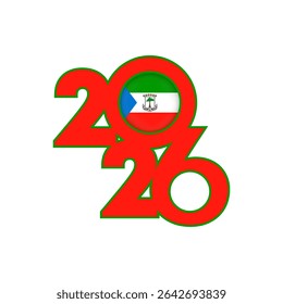 2026 banner with Equatorial Guinea flag inside.