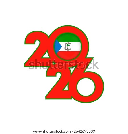 2026 banner with Equatorial Guinea flag inside.