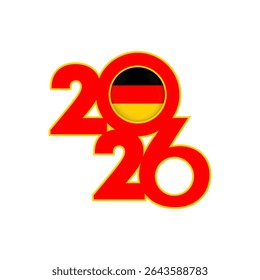 2026 banner with Germany flag inside.