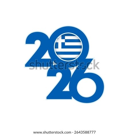 2026 banner with Greece flag inside.