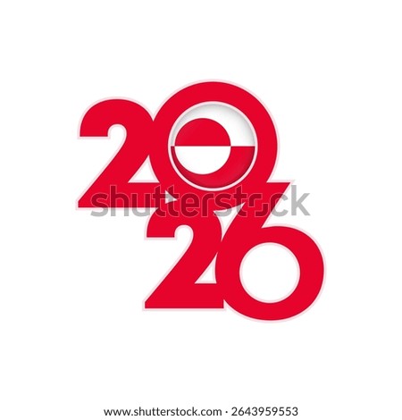 2026 banner with Greenland flag inside.
