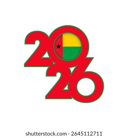 2026 banner with Guinea Bissau flag inside.