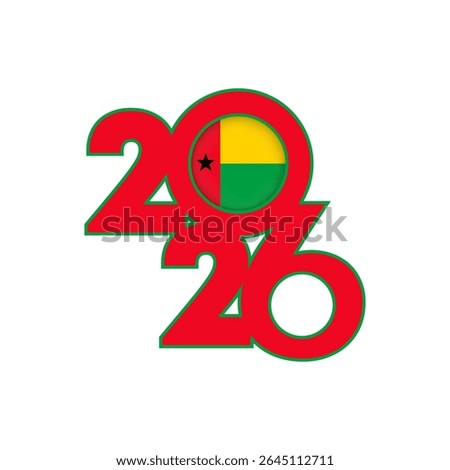 2026 banner with Guinea Bissau flag inside.