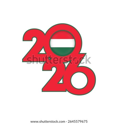 2026 banner with Hungary flag inside.