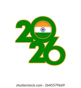 Anuncio de 2026 con la bandera de la India en el interior.