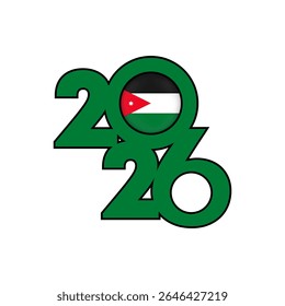 Banner 2026 com bandeira da Jordânia dentro.