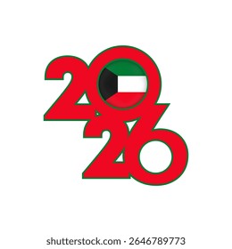 2026 banner with Kuwait flag inside.