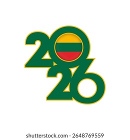2026 banner with Lithuania flag inside.