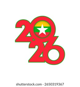 Banner 2026 mit Myanmar-Flagge im Inneren.