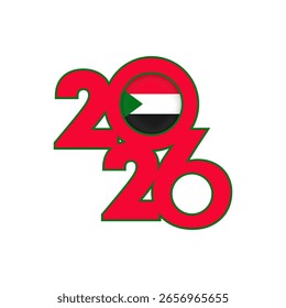 Banner 2026 com bandeira do Sudão dentro.