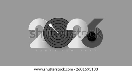 2026 Business concept, 2026 New Year greeting card design concept. Happy NewYear Greeting Card Number. design for cover, calendar, banner and template, Vector illustration concepts