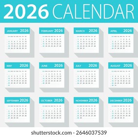 2026 Calendário Folhas Set - Ilustração