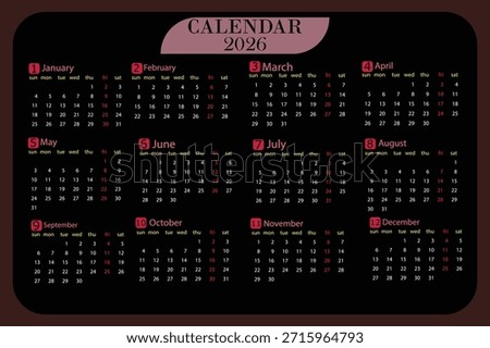 2026 Calendar  Year at a Glance