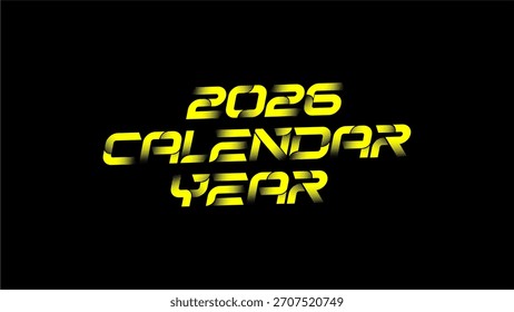 2026 calendário Ano velocidade vetor logotipo arte