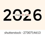 2026 chapter 20 of 365 with a cream background. Calendar template for planning, scheduling, and important dates. Suitable for office, school, marketing, and time management projects.