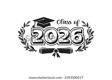 2026 class graduate. The concept of decorating congratulations for school graduates.